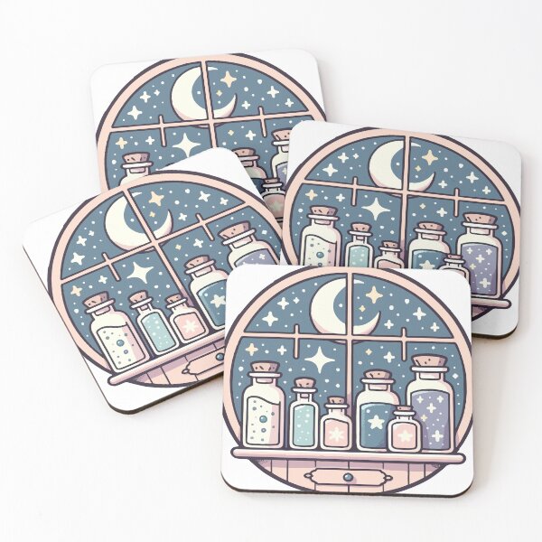 Item preview, Moonlit Celestial Bottles Window Scene designed and sold by OniumEth.