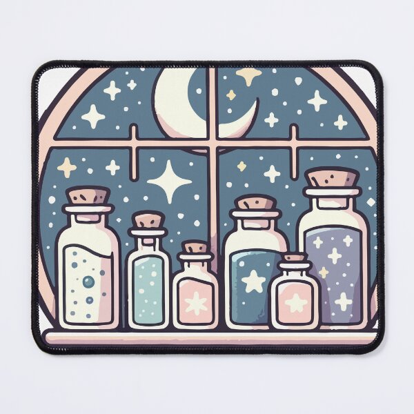 Item preview, Moonlit Celestial Bottles Window Scene designed and sold by OniumEth.