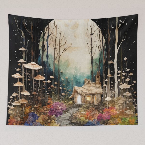 Item preview, Mushroom Cottage designed and sold by Sasha Art Gallery.