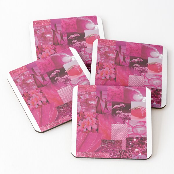 Item preview, hot pink collage wallpaper designed and sold by hales3204.