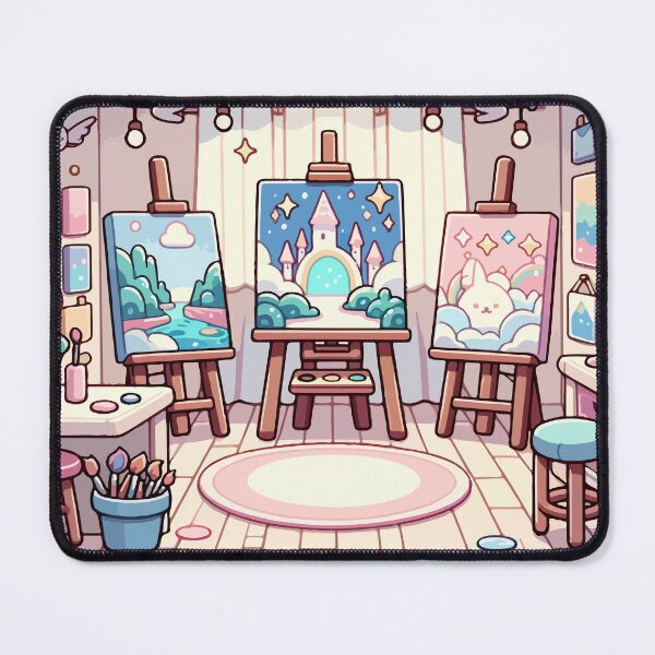 Item preview, Dreamy Pastel Art Studio with Whimsical Paintings designed and sold by OniumEth.