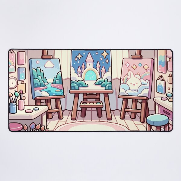 Item preview, Dreamy Pastel Art Studio with Whimsical Paintings designed and sold by OniumEth.