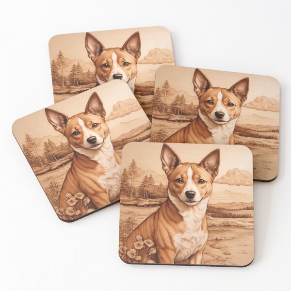 Item preview, Basenji: The Enigmatic Energy of Wood (Pyro Pets Art - 079) designed and sold by pyropetsart.