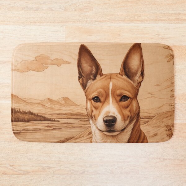 Item preview, Basenji: The Enigmatic Energy of Wood (Pyro Pets Art - 081) designed and sold by pyropetsart.