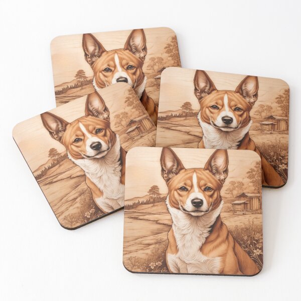 Item preview, Basenji: The Enigmatic Energy of Wood (Pyro Pets Art - 082) designed and sold by pyropetsart.