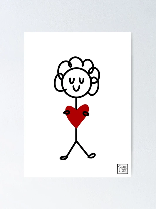 Stick Figure with Heart