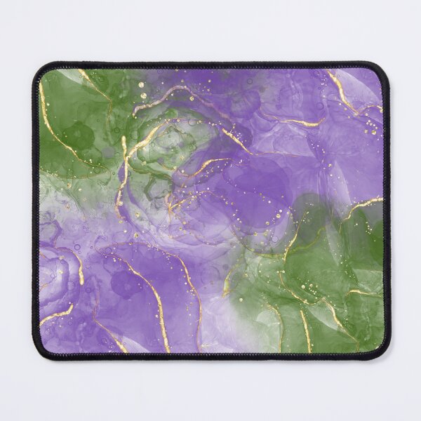 Item preview, Purple and Green alcohol ink gemstone pattern designed and sold by eireaine.