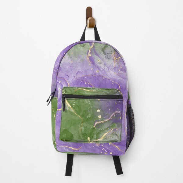 Item preview, Purple and Green alcohol ink gemstone pattern designed and sold by eireaine.