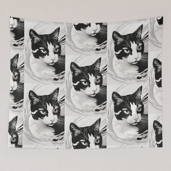 Item preview, Serene Zen Cat Drawing designed and sold by Mechanical-Artt.