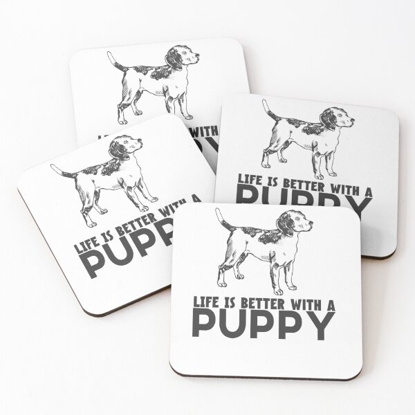 Item preview, Life is Better With A Puppy Dog Pup Mom Lover Doggie Doodle Pet Vintage shephred Poodle Pug designed and sold by DjenShop.