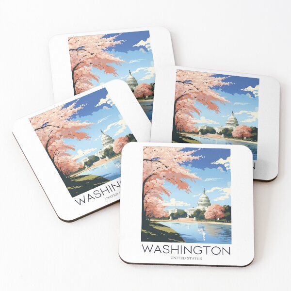 Item preview, A Pop Art Travel Print of Washington DC - US  designed and sold by StudioRedKoala.