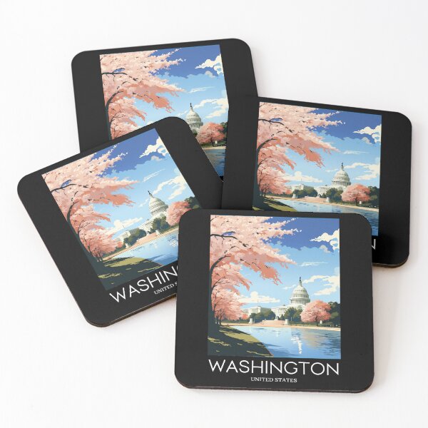 Item preview, A Pop Art Travel Print of Washington DC - US  designed and sold by StudioRedKoala.
