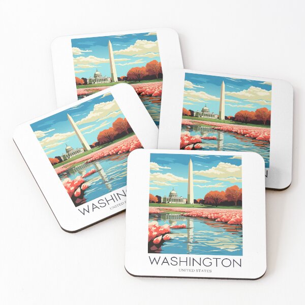 Item preview, A Pop Art Travel Print of Washington DC - US  designed and sold by StudioRedKoala.