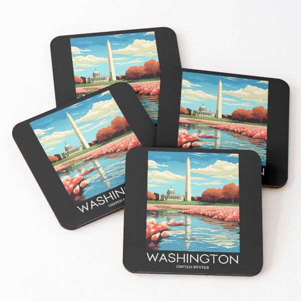 Item preview, A Pop Art Travel Print of Washington DC - US  designed and sold by StudioRedKoala.