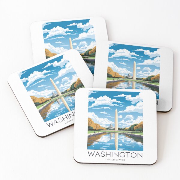 Item preview, A Pop Art Travel Print of Washington DC - US  designed and sold by StudioRedKoala.