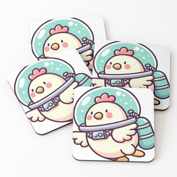 Item preview, Adventurous Space Chick - Cute Astronaut Bird Design designed and sold by OniumEth.