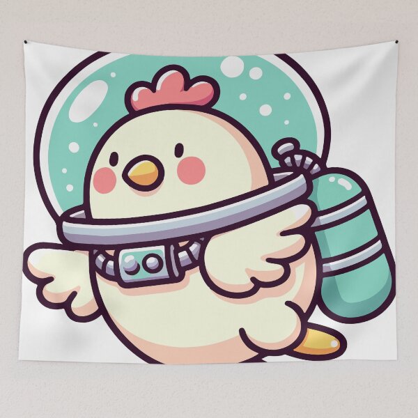 Item preview, Adventurous Space Chick - Cute Astronaut Bird Design designed and sold by OniumEth.