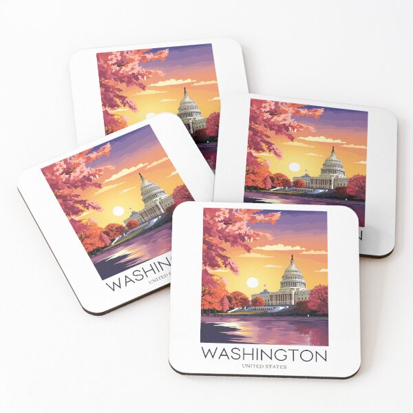 Item preview, A Pop Art Travel Print of Washington DC - US  designed and sold by StudioRedKoala.