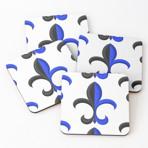 Item preview, Black and Cobalt Fleur de Lis designed and sold by lezell.