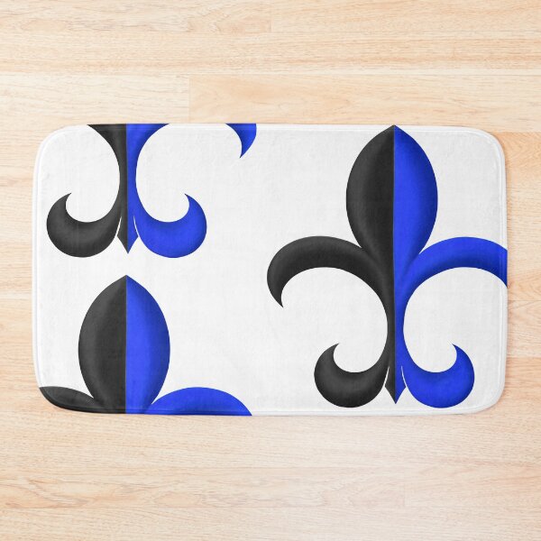Item preview, Black and Cobalt Fleur de Lis designed and sold by lezell.