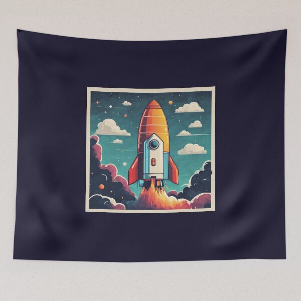 Item preview, rocket launching into space designed and sold by growing-mom.