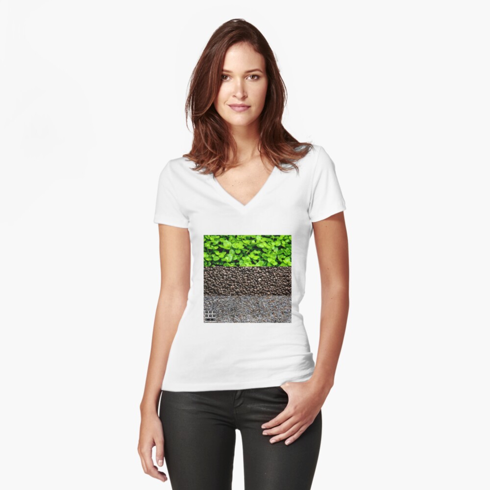 Item preview, Fitted V-Neck T-Shirt designed and sold by teruyalab.