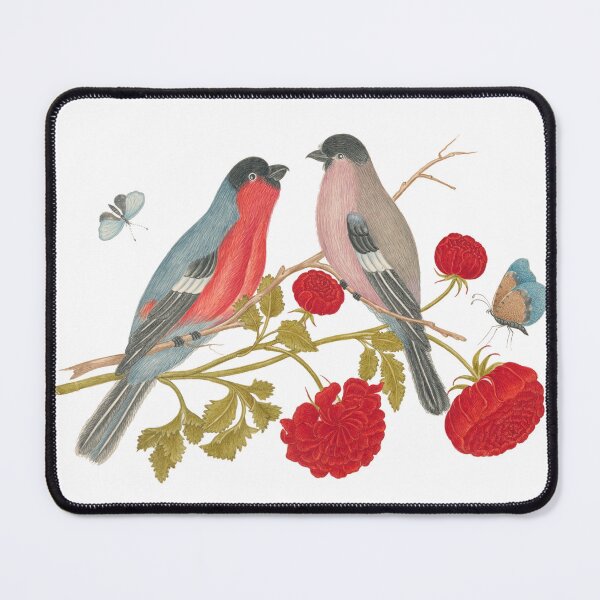 Item preview, Winged Harmony: Two Little Birds among Red Roses designed and sold by Mahilis.