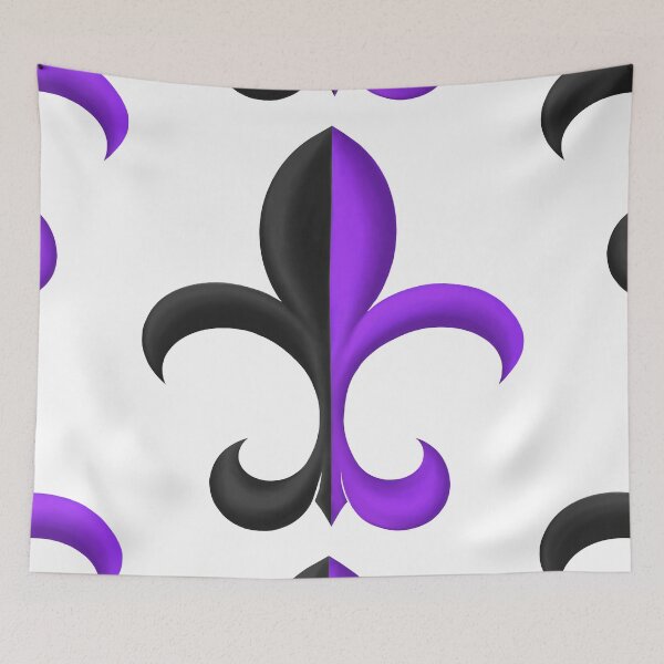 Item preview, Black and Violet Fleur de Lis designed and sold by lezell.