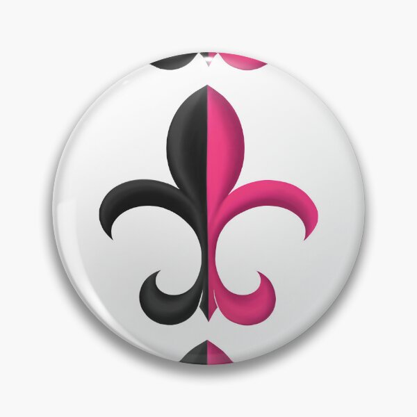 Artikelvorschau, Schwarze und magentafarbene Fleur de Lis entworfen und verkauft von lezell.