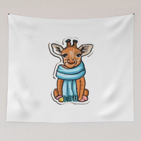 Item preview, Cutie Giraffe in Scarf Doodle designed and sold by Gianna Dolan.