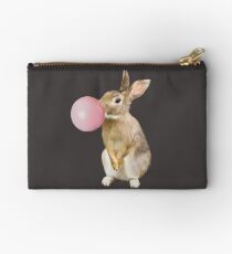 Häschen-Kaninchen mit Kaugummi - nette Schlagblase - Kinderzimmer-Kinderzimmer-Kunst Studio Clutch