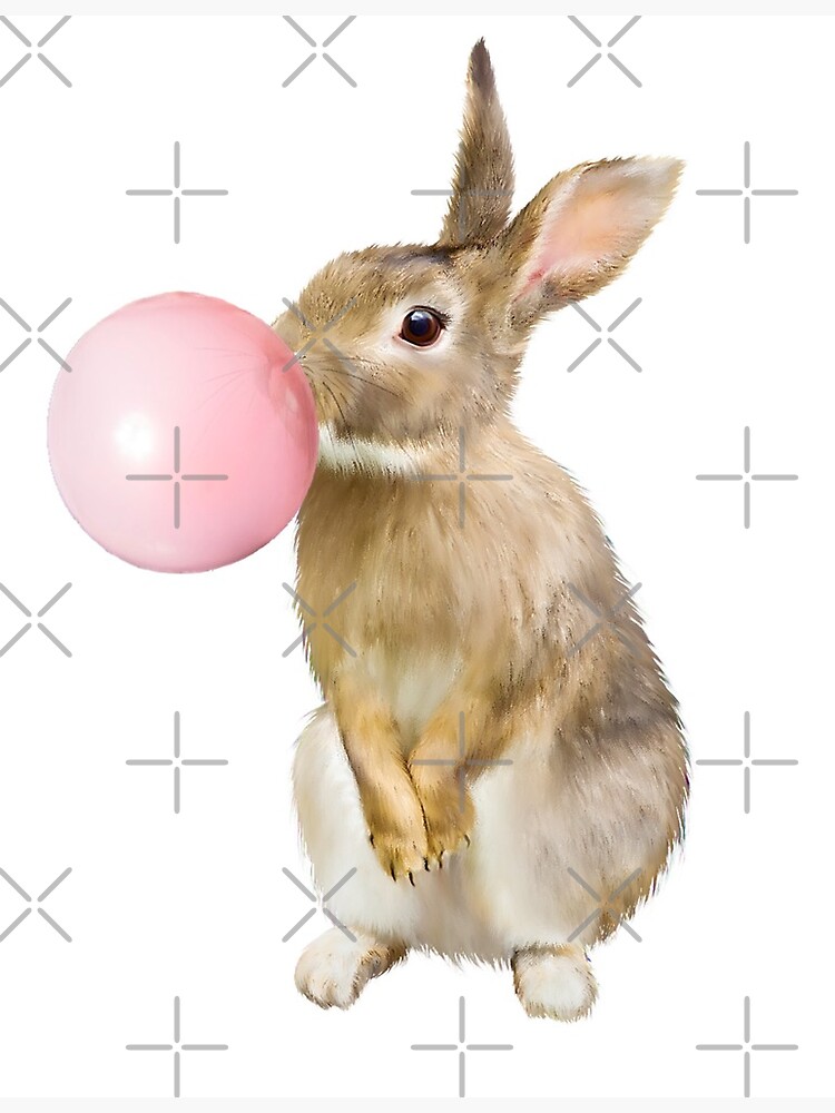Bunny Blowing Bubble Gum Svg