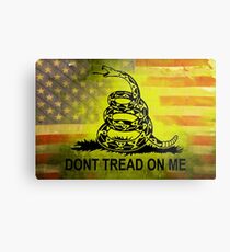 Treten Sie nicht auf mir Shirts & Aufkleber American Flag Hintergrund Metalldruck