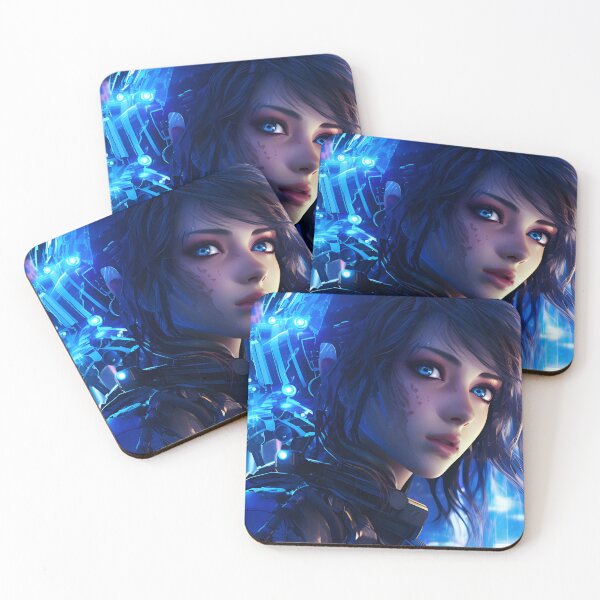 Item preview, Futuristic Cyber Cute Anime Girl designed and sold by DGitaldreamgirl.