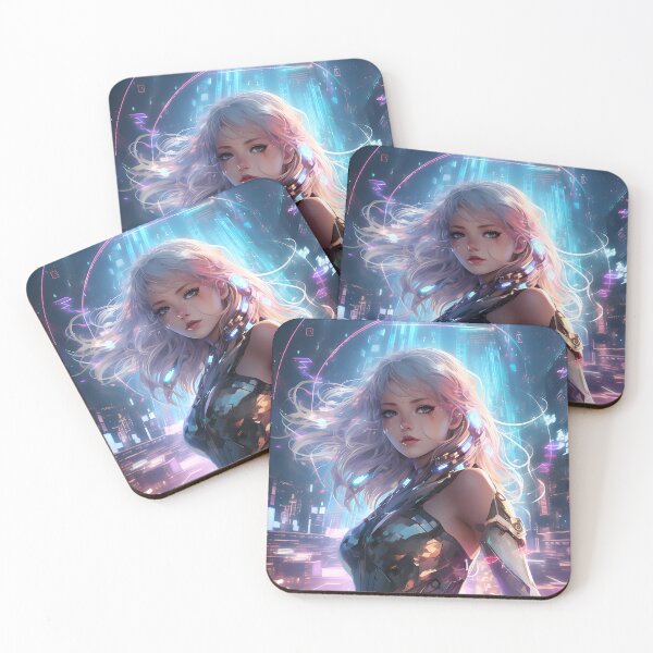 Item preview, Futuristic Cyber Cute Anime Girl designed and sold by DGitaldreamgirl.