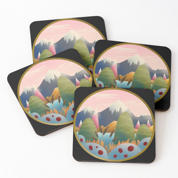 Item preview, Candy-Coated Mountain View designed and sold by LemonwoodClock.
