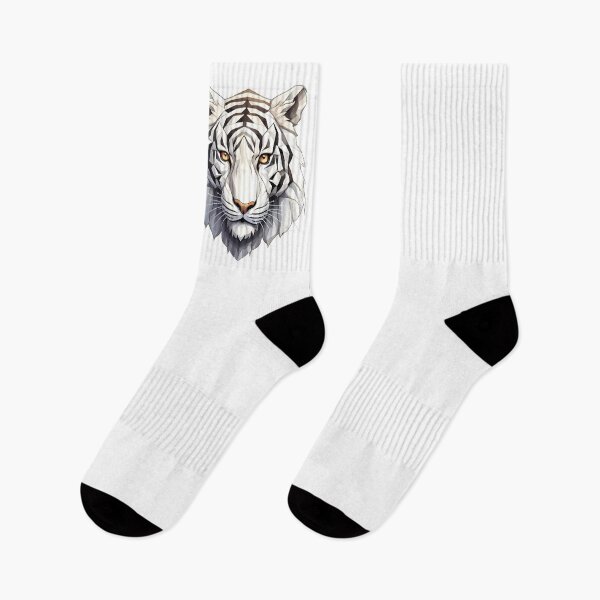 Item preview, Artistic Style Cartoon White Tiger Painting Drawing Logo Sticker, wall arts, Art Prints and More designed and sold by Kevin Lou.