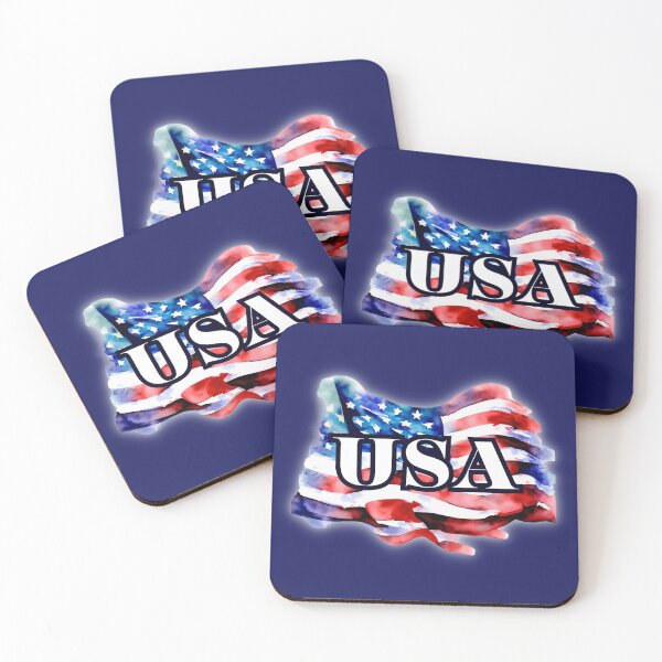Item preview, USA #2 with a watercolor flag background designed and sold by AmericaFreedom.