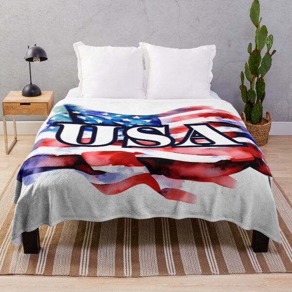 Item preview, USA #2 with a watercolor flag background designed and sold by AmericaFreedom.