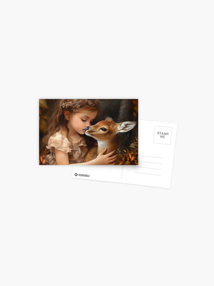 Thumbnail 1 of 2, Postcard, Two Babes in the Wood designed and sold by phatpuppyart.