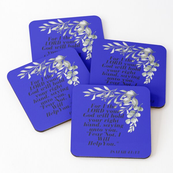 Item preview, Bible Verses - Isaiah 41:13 Blue Background designed and sold by Maylene1.
