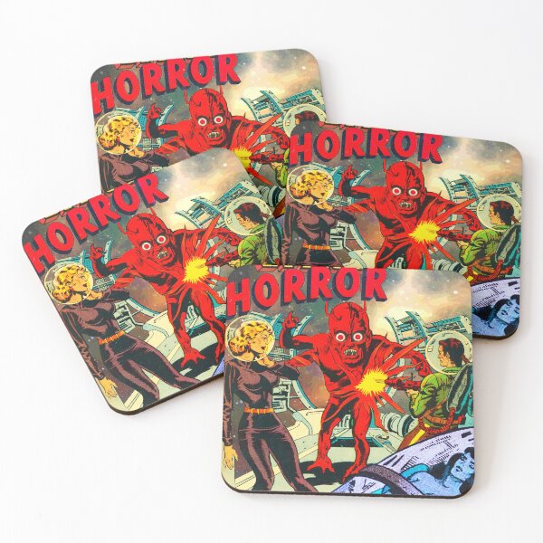Item preview, Space with Red Horror designed and sold by QuirkyDesign101.