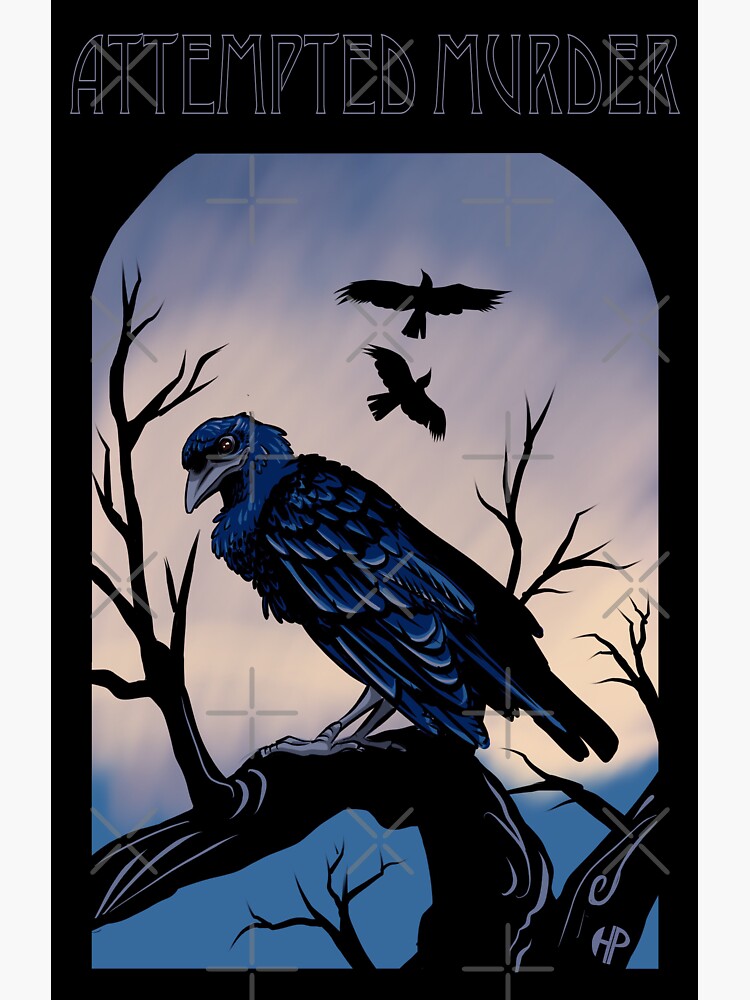 Thumbnail 3 of 3, Sticker, Attempted Murder designed and sold by HollyPierson.