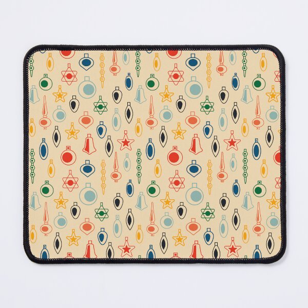 Item preview, Retro Christmas Ornaments Mid Century Pattern designed and sold by ArtMeetsPizza.
