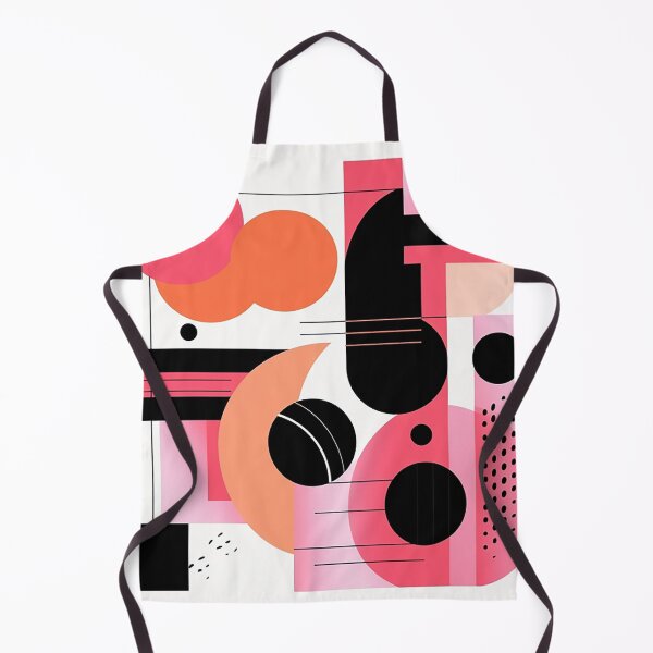 Item preview, Vibrant Black & Pink Abstract Geometric Fusion designed and sold by PaintbrushPlace.