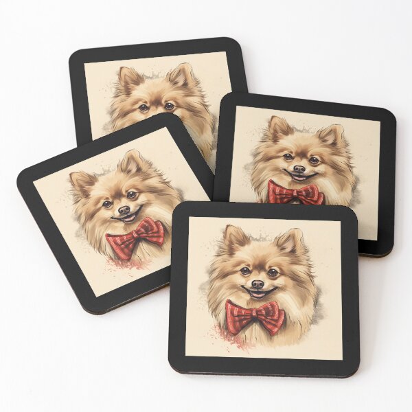 Artikelvorschau, Pomeranian Christmas Plaid Watercolor entworfen und verkauft von rafaeltto.