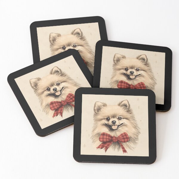 Artikelvorschau, Pomeranian Christmas Plaid Watercolor entworfen und verkauft von rafaeltto.