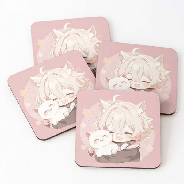 Item preview, Smiling Boy with Cute Cat designed and sold by OPSakura.