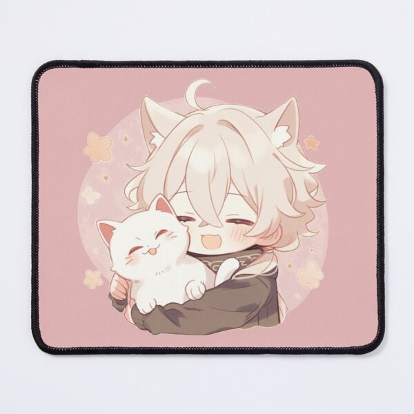Item preview, Smiling Boy with Cute Cat designed and sold by OPSakura.
