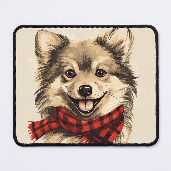 Item preview, Pomsky Christmas Plaid Watercolor designed and sold by rafaeltto.